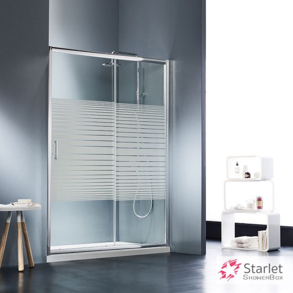 Shower enclosure Linear 130x185 5mm sliding surface: Glossy, color: Chrome Linear Shower enclosure Linear 130x185 5mm sliding surface: Glossy, color: Chrome Linear