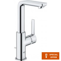 Wash basin tap Deck-mounted L size material: Brass mixer With pop-up waste set L-Size, color: Chrome surface: Glossy Deck-mounted