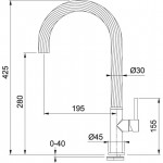 Μπαταρία κουζίνας επικαθήμενη από ορείχαλκο, χρώμα: Μαύρο επιφάνεια: Ματ Επικαθήμενες