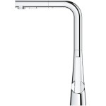 Kitchen tap Deck-mounted material: Brass with shower, color: Chrome surface: Glossy Deck-mounted Kitchen tap Deck-mounted material: Brass with shower, color: Chrome surface: Glossy Deck-mounted
