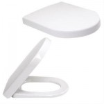 Floor standing close-coupled toilet & flushing cistern & toilet seat, style: Wrapover horizontal outlet p Rimless Simple DirectFlush 67x36 surface: Glossy, color: White Floor standing close-coupled