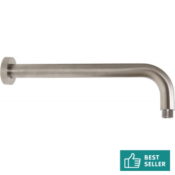 Βραχίονας 35cm επίτοιχος τύπος από inox, χρώμα: Χρωμέ επιφάνεια: Βουρτσισμένη Βραχίονες κεφαλής ντους