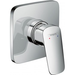 Shower tap Wall-mounted external part 1 way material: Brass mixer With plate without hand shower, hose and holder, color: Chrome surface: Glossy