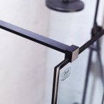 Shower enclosure Linear 100x200 8mm fixed surface: Matt, color: Black Linear