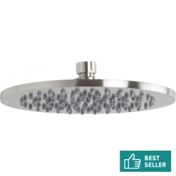 Κεφαλή ντους επίτοιχος τύπος / οροφής 20x20 από inox 1 ροής, χρώμα: Χρωμέ επιφάνεια: Βουρτσισμένη Κεφαλές ντους