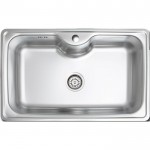 Sink Stainless (Steel) 80x50 material: Inox surface: Satin free nested 1 bowl 1B 1D, color: Chrome Stainless steel