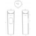 Washbasin Floor standing 28x24,5x90 material: Concrete, color: Grey surface: Matt Floor standing Washbasin Floor standing 28x24,5x90 material: Concrete, color: Grey surface: Matt Floor standing
