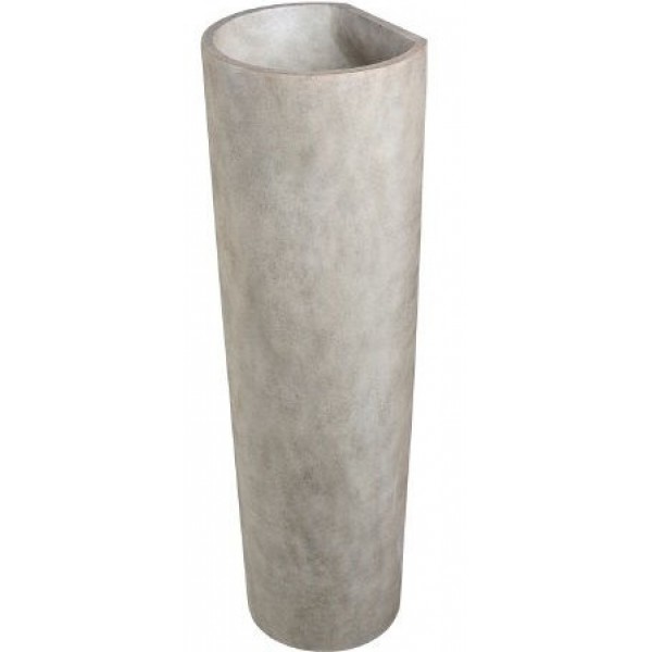 Νιπτήρας επιδαπέδιος 28x24,5x90 από τσιμεντοειδές D1, με βαλβίδα pop-up, χωρίς οπή, χωρίς υπερχείλιση, χρώμα: Γκρι επιφάνεια: Ματ Επιδαπέδιοι