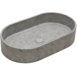 Washbasin Free standing 60x35x12 material: Concrete Without hole Without overflow D1, color: Grey surface: Matt