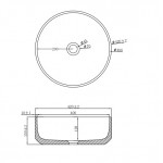 Washbasin Free standing 42x42x15 material: Concrete Without hole Without overflow, color: Grey surface: Matt Free standing