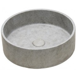 Washbasin Free standing 39x39x12 material: Concrete Without hole Without overflow, color: Grey surface: Matt Free standing