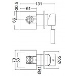 Shower tap Wall-mounted concealed - complete set 1 hole 1 way material: Brass mixer without hand shower, hose and holder, color: White surface: Matt Shower tap Wall-mounted concealed - complete set 1 hole 1 way material: Brass mixer without hand shower, hose and holder, color: White surface: Matt