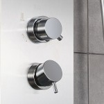 Στήλη ντους με υδρομασάζ inox 143cm, χρώμα: Χρωμέ επιφάνεια: Βουρτσισμένη Με υδρομασάζ