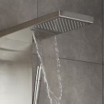Στήλη ντους με υδρομασάζ inox 143cm, χρώμα: Χρωμέ επιφάνεια: Βουρτσισμένη Με υδρομασάζ