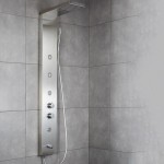 Equipped shower column inox 143cm, color: Chrome surface: Brushed Indoor with hydromassage Equipped shower column inox 143cm, color: Chrome surface: Brushed Indoor with hydromassage