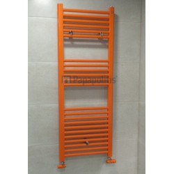Heated towel rack 40x120 material: Iron, color: Orange surface: Glossy Heated towel rails