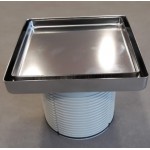 Σχάρα για εφαρμογή πλακιδίου από inox 15x15, χρώμα: Χρωμέ Σχάρες ντουζιέρας Σχάρα για εφαρμογή πλακιδίου από inox 15x15, χρώμα: Χρωμέ Σχάρες ντουζιέρας