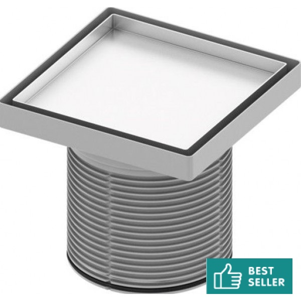 Σχάρα για εφαρμογή πλακιδίου από inox 15x15, χρώμα: Χρωμέ Σχάρες ντουζιέρας Σχάρα για εφαρμογή πλακιδίου από inox 15x15, χρώμα: Χρωμέ Σχάρες ντουζιέρας