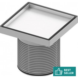 Σχάρα για εφαρμογή πλακιδίου από inox 15x15, χρώμα: Χρωμέ Σχάρες ντουζιέρας