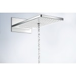 Κεφαλή ντους επίτοιχος τύπος 58x26 από ορείχαλκο 3 ροών 580, χρώμα: Χρωμέ/Λευκό επιφάνεια: Γυαλιστερή Κεφαλές ντους