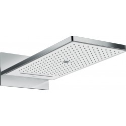 Shower head Wall-mounted 58x26 material: Brass, style: 3 sprays 580, color: Chrome/White surface: Glossy