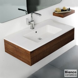 Washbasin Free standing 91,5x46,5 material: Porcelain With one hole With overflow, color: White surface: Glossy Free standing