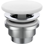 Waste Valve G 1 1/4" Silk White With overflow / Without overflow material: Brass surface: Matt, color: White Waste overflows