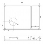 Δίσκος καλλυντικών 32x22 από solid surface, χρώμα: Λευκό Μπιζουτιέρες