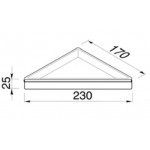 Σπογγοθήκη από ορείχαλκο γωνιακή μονή 23x17, χρώμα: Μαύρο επιφάνεια: Ματ Σπογγοθήκες