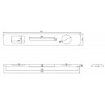 Ράφι μπάνιου 77x12x2,4 από solid surface i-pad, χρώμα: Λευκό επιφάνεια: Ματ Ράφια μπάνιου Ράφι μπάνιου 77x12x2,4 από solid surface i-pad, χρώμα: Λευκό επιφάνεια: Ματ Ράφια μπάνιου