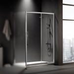 Shower enclosure Linear 120x195 6mm sliding surface: Glossy, color: Chrome Linear Shower enclosure Linear 120x195 6mm sliding surface: Glossy, color: Chrome Linear