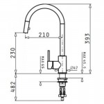 Kitchen tap Deck-mounted material: Brass With Pull-Out Spray 1 jet, color: Chrome surface: Glossy Deck-mounted Kitchen tap Deck-mounted material: Brass With Pull-Out Spray 1 jet, color: Chrome surface: Glossy Deck-mounted