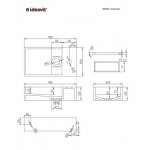 Νιπτήρας επίτοιχος 40x22 40 με 1 γούρνα χωρίς κολώνα χωρίς οπή  από solid surface, χρώμα: Λευκό επιφάνεια: Ματ Επίτοιχοι