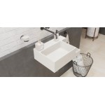Washbasin Wall-mounted 50x36x15,5 1.0 no pedestal With 1 bowl Without hole material: Solid Surface, color: White surface: Matt Wall-mounted Washbasin Wall-mounted 50x36x15,5 1.0 no pedestal With 1 bowl Without hole material: Solid Surface, color: White surface: Matt Wall-mounted