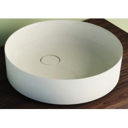 Νιπτήρας ελευθέρας τοποθέτησης 40x40x12 από solid surface χωρίς οπή  χωρίς υπερχείλιση, χρώμα: Λευκό επιφάνεια: Ματ Ελευθέρας τοποθέτησης