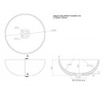 Νιπτήρας ελευθέρας τοποθέτησης 32x32x12,5 από solid surface χωρίς οπή  χωρίς υπερχείλιση XS, χρώμα: Λευκό επιφάνεια: Ματ Ελευθέρας τοποθέτησης