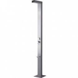 Στήλη ντους εξωτερικού χώρου από inox Mix, AISI 316, χρώμα: Χρωμέ επιφάνεια: Βουρτσισμένη Εξωτερικού χώρου