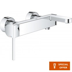 Bathtub tap Wall-mounted exposed material: Brass without hand shower, hose and holder body mixer, color: Chrome surface: Glossy Wall-mouned exposed