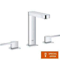 Wash basin tap Deck-mounted dual-level L size material: Brass Without waste M-Size, color: Chrome surface: Glossy Deck-mounted