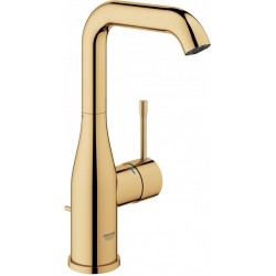 Wash basin tap Deck-mounted L size material: Brass mixer With pop-up waste set Cool Sunrise, L-Size, color: Gold surface: Glossy