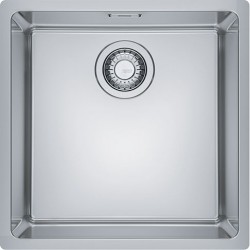Νεροχύτης ανοξείδωτος 40x40 από inox επιφάνεια: Βουρτσισμένη χωρίς πάγκο ένθετος με λεπτό προφίλ (Slim top) / ένθετος με συνεπίπεδο προφίλ (Flushmount) / υποκαθήμενος, 1 γούρνα (44x40cm), χρώμα: Χρωμέ Ανοξείδωτοι