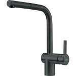 Kitchen tap Deck-mounted material: Inox with shower L-Spout, color: Black surface: Matt Deck-mounted