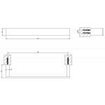 Towel 30cm Fixed material: Brass single, color: Chrome surface: Glossy Towel rails