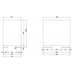 Waste bin material: Brass 7 lt Floor standing Open, color: Black surface: Glossy Dustbins