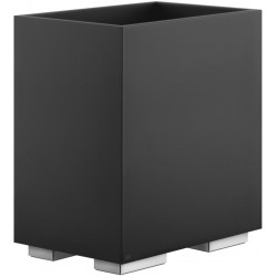 Waste bin material: Brass 7 lt Floor standing Open, color: Black surface: Glossy Dustbins