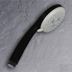 Shower head 3 jets, color: Black surface: Matt Hand showers