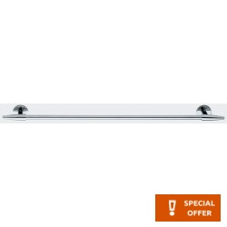 Towel 60cm Fixed material: Brass single, color: Chrome surface: Glossy Towel rails