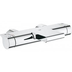 Bathtub tap Wall-mounted exposed material: Brass without hand shower, hose and holder thermostatic, color: Chrome surface: Glossy Wall-mouned exposed