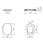 Toilet-seat soft closing, style: Wrapover, color: White Toilet seats & covers Toilet-seat soft closing, style: Wrapover, color: White Toilet seats & covers