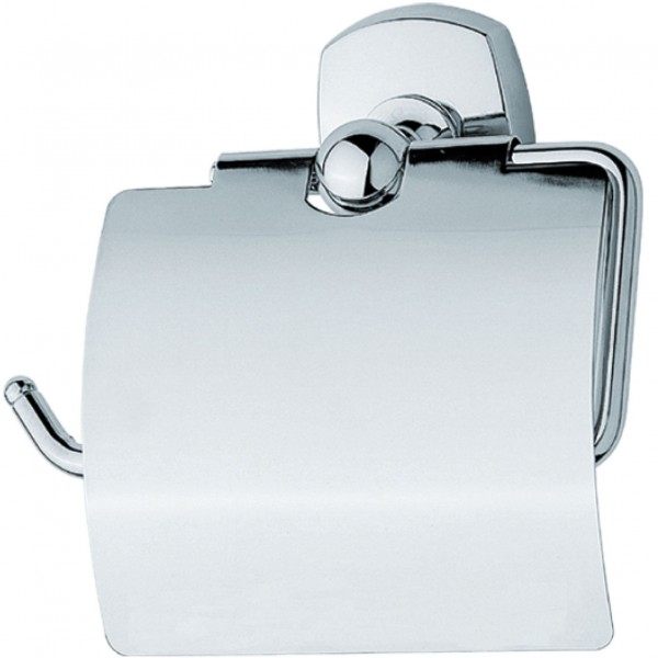 Paper holder with cover material: Brass, color: Chrome surface: Glossy Toilet paper holders